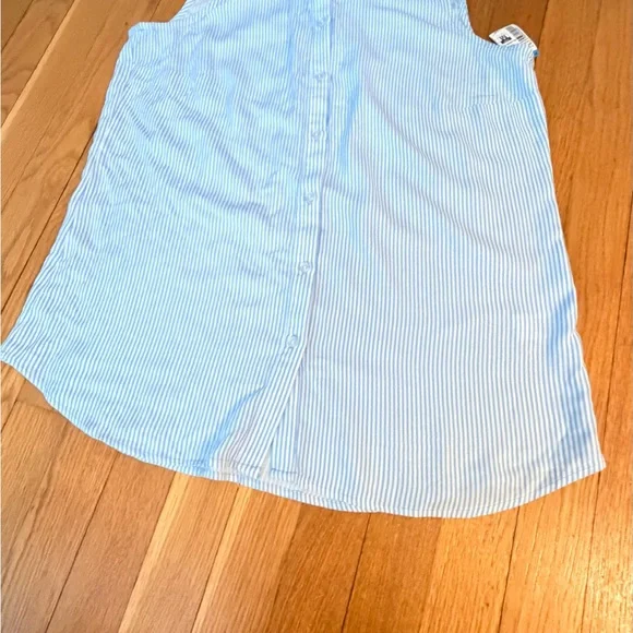 Sleeveless Blue Striped Women's Top - Picture 2 of 3